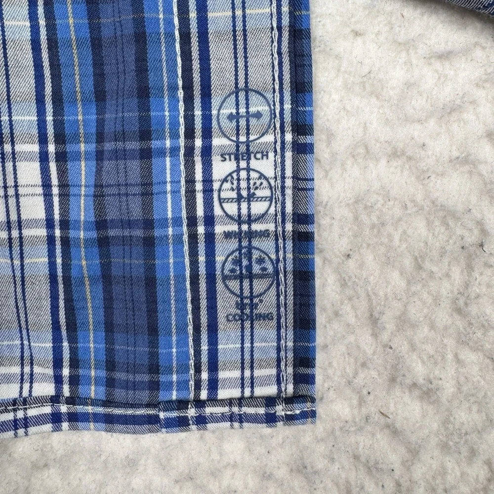 Vineyard‎ Vines Shirt Men XL Blue Plaid BRRR On The Go Performance Stretch